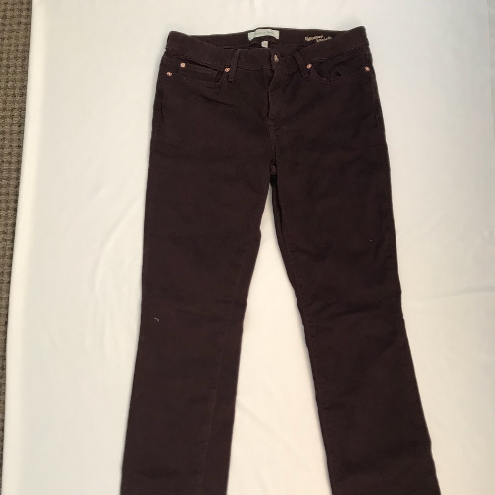 Henry and Bell Burgundy Signature Straight Jeans